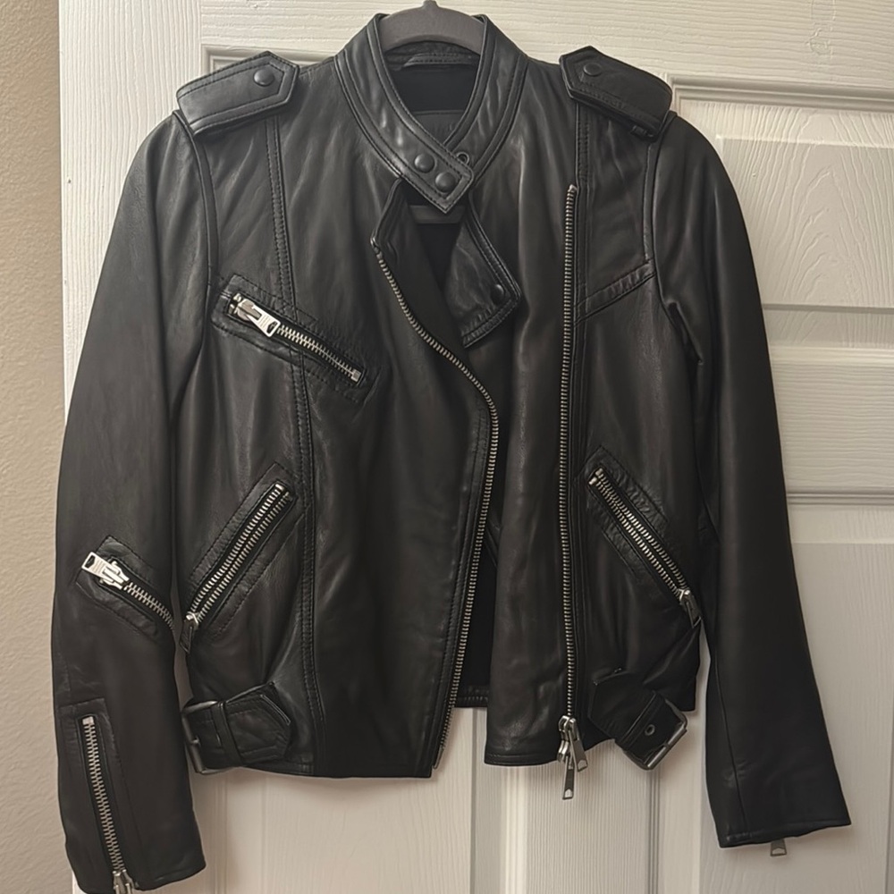 All Saints Black Leather Jacket